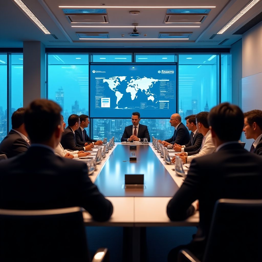Reunión con inversores internacionales